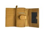 Дамски портфейл от естествена кожа в цвят горчица – код: MDW1000-2 MD Style
