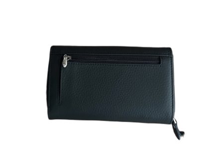 Дамски портфейл от естествена кожа в черен  цвят – код: MDW1000-1 MD Style