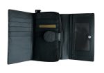 Дамски портфейл от естествена кожа в черен  цвят – код: MDW1000-1 MD Style