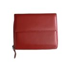 Дамски портфейл от естествена кожа в червен цвят – код: MDW998 MD Style