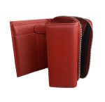 Дамски портфейл от естествена кожа в червен цвят – код: MDW998 MD Style