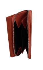 Дамски портфейл от естествена кожа в цвят червен портокал – код: MDW998-5 MD Style