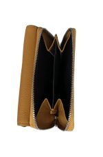 Дамски портфейл от естествена кожа в цвят горчица – код: MDW998-2 MD Style