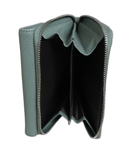 Дамски портфейл от естествена кожа в синьо-зелен цвят – код: MDW998-4 MD Style