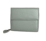 Дамски портфейл от естествена кожа в цвят зелен бадем – код: MDW998-6 MD Style