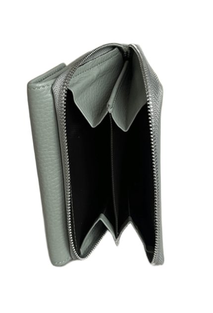 Дамски портфейл от естествена кожа в цвят зелен бадем – код: MDW998-6 MD Style