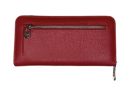 Дамско портмоне от естествена кожа в червен цвят  – код: MDW5201-1 MD Style
