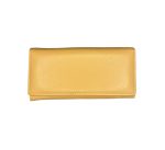 Дамско портмоне от естествена кожа в горчичено жълт цвят – код: MDW501-2 MD Style