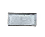 Лачено дамско портмоне от естествена кожа в сребрист цвят – код: MDW-FE826 MD Style