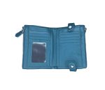 Дамско портмоне от естествена кожа в маслено-зелен цвят – код: MDW906 MD Style