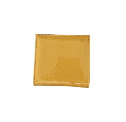 Лачено дамско портмоне от естествена кожа в цвят горчица – код: MDW209-1-8 MD Style