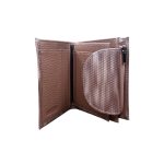 Лачено дамско портмоне от естествена кожа с ефектна шарка в розов цвят – код – MDW-JXG44-1-2 MD Style