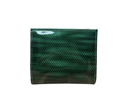 Лачено дамско портмоне от естествена кожа с ефектна шарка в зелен цвят – код – MDW-JXG44-1-3 MD Style