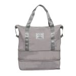 Текстилна пътна чанта за ръчен багаж в сив цвят – код: MD2643-3 MD Style