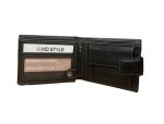 Мъжки портфейл от естествена кожа в черен цвят с магнитно закопчаване – код: MDW-Е61635В-1 MD Style