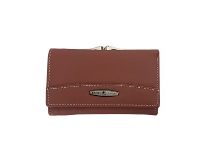 Дамско портмоне от естествена кожа в цвят  тъмна пудра – код: MDW-К711-Н09-6 MD Style