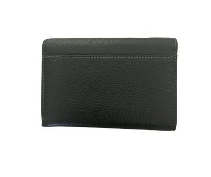 Дамско портмоне от естествена кожа в тъмно зелен цвят – код: MDW-1973 MD Style