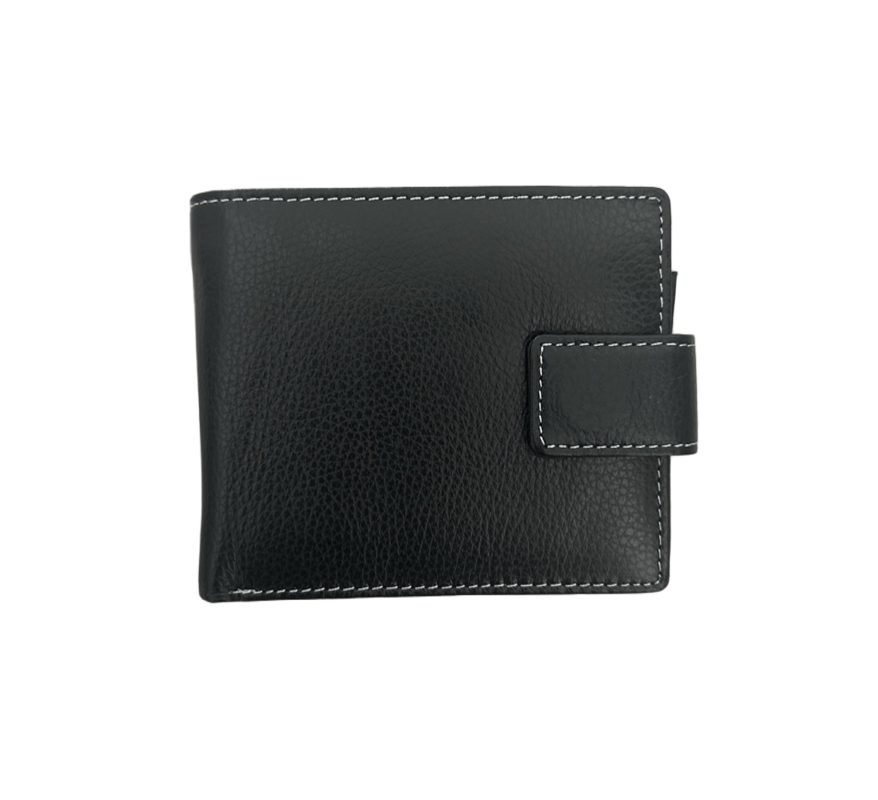 Мъжки портфейл от естествена кожа в черен цвят – код: MDW-208В-1 MD Style