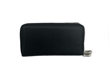 Дамско портмоне от естествена кожа в черен цвят – код: MDW-К-9036-3-Н09 MD Style