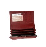 Дамско портмоне от естествена кожа в червен цвят – код: MDW-544 MD Style