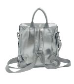 Дамска раница Berlina от висококачествена еко кожа в сребрист цвят – код: 1561-1 MD Style