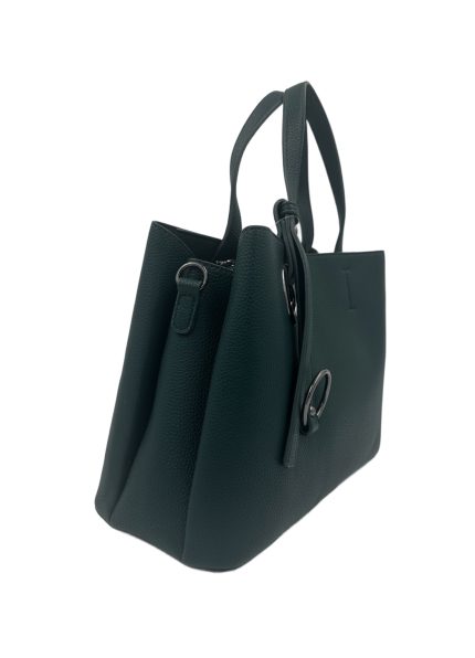 Дамска чанта от еко кожа в тъмно зелен цвят – код: 942-1-4 MD Style