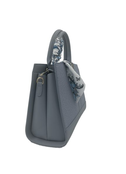 Дамска чанта от еко кожа в светло син цвят – код: 942-1-7 MD Style