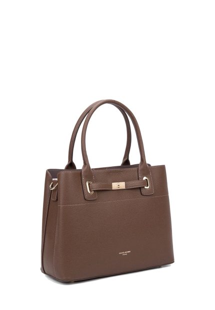 Дамска чанта от еко кожа David Jones в кафяв цвят – код: CM7744-2 MD Style