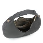 Дамска чанта от еко кожа и велур в сив цвят – код: СС306-2 MD Style