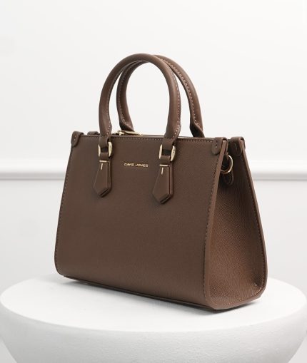 Дамска чанта от висококачествена еко кожа David Jones в кафяв цвят – код: СМ7649 MD Style