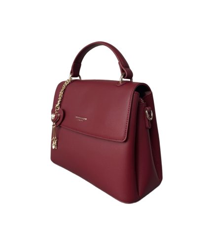 Дамска чанта от еко кожа в цвят бордо – код: 15092-2 MD Style