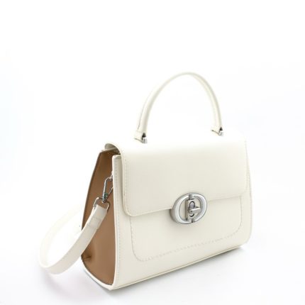 Дамска чанта от еко кожа в бял цвят – код: LY-38-1 MD Style