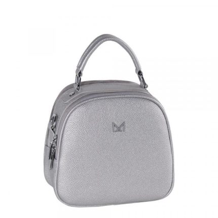 Кросбоди чанта/мини раничка Alex & Mia от еко кожа в сребрист цвят – код: 8166-3 MD Style