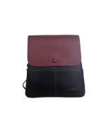 Дамска раница от висококачествена еко кожа в цвят черен/бордо – код: 2528-1 MD Style