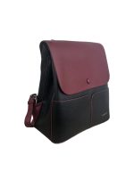 Дамска раница от висококачествена еко кожа в цвят черен/бордо – код: 2528-1 MD Style