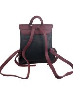 Дамска раница от висококачествена еко кожа в цвят черен/бордо – код: 2528-1 MD Style