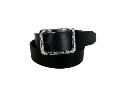 Дамски колан от естествена кожа в черен цвят MD Style