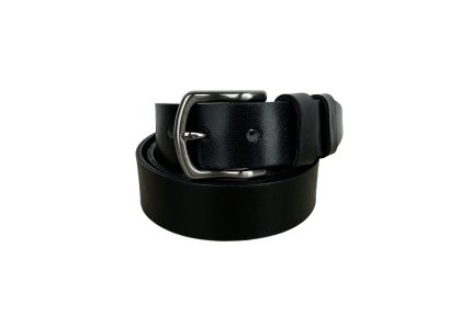 Мъжки колан от естествена кожа в черен цвят