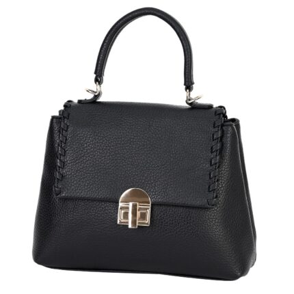 Дамска чанта от еко кожа в черен цвят - код: 964-2