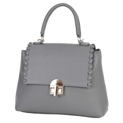 Дамска чанта от еко кожа в сив цвят - код: 964-1