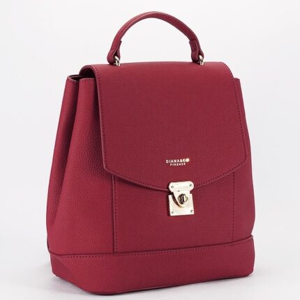 Дамска раница Diana & Co от еко кожа в червен цвят – код: DHJ824-1-3 MD Style