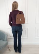 Дамска раница Diana & Co от еко кожа в кафяв цвят – код: DHJ824-1-2 MD Style