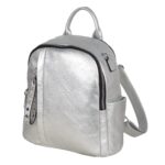 Дамска раница от еко кожа в сребрист цвят – код: S0021 MD Style