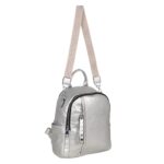 Дамска раница от еко кожа в сребрист цвят – код: S0021 MD Style