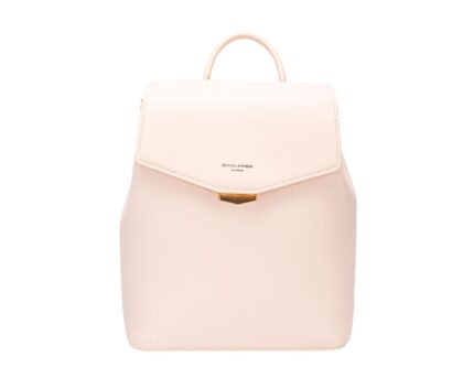 Дамска раница от висококачествена еко кожа David Jones в бледо розов цвят – код: D7492-2 MD Style