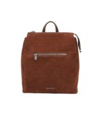 Дамска раница от висококачествена велурена еко кожа Regina Schrecker в кафяв цвят – код: RS6052 MD Style