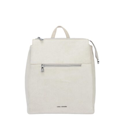 Дамска раница от висококачествена велурена еко кожа Regina Schrecker в светло бежов цвят – код: RS6052-4 MD Style