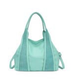 Дамска чанта от висококачествена еко кожа в синьо-зелен цвят (тюркоаз)- код: MC631-5 MD Style