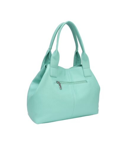 Дамска чанта от висококачествена еко кожа в синьо-зелен цвят (тюркоаз)- код: MC631-5 MD Style