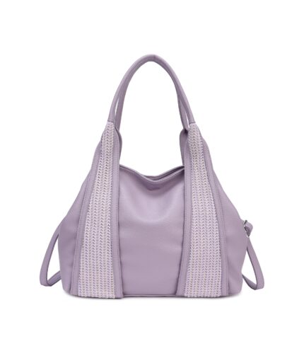 Дамска чанта от висококачествена еко кожа в лилав цвят - код: MC631-4